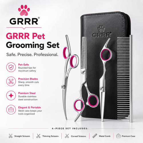 Professional Dog Grooming Scissors Set
