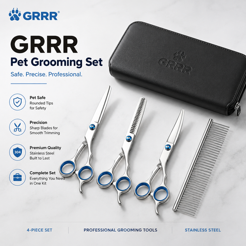 Professional Dog Grooming Scissors Set