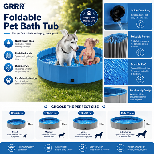 Foldable Dog Bath Tub