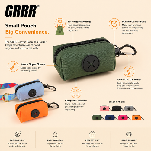GRRR Canvas Poop Bag Holder