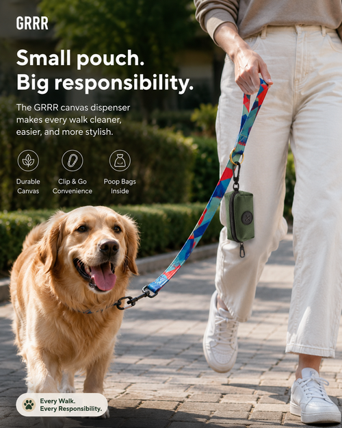 GRRR Canvas Poop Bag Holder