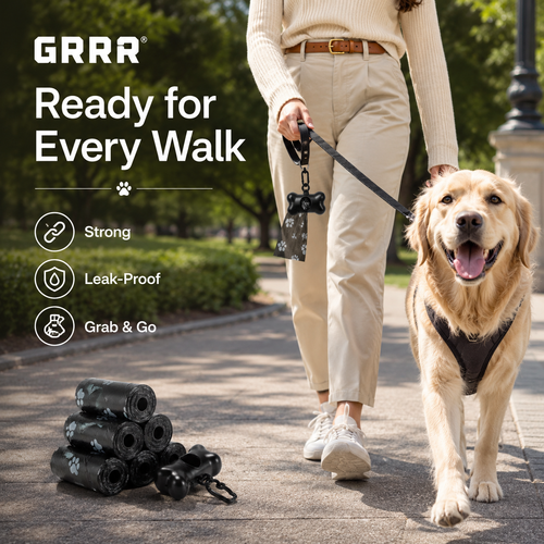 Dog Waste Bags with Dispenser