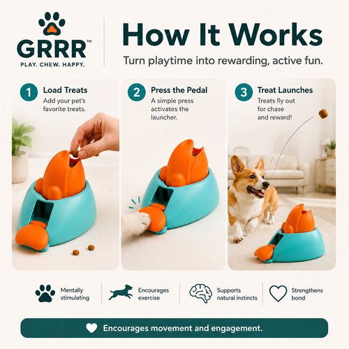 Interactive Treat Launcher Toy