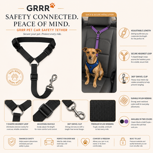 Dog Car Safety Seat Belt