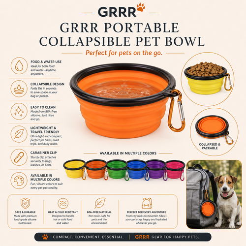 Collapsible Travel Pet Bowl