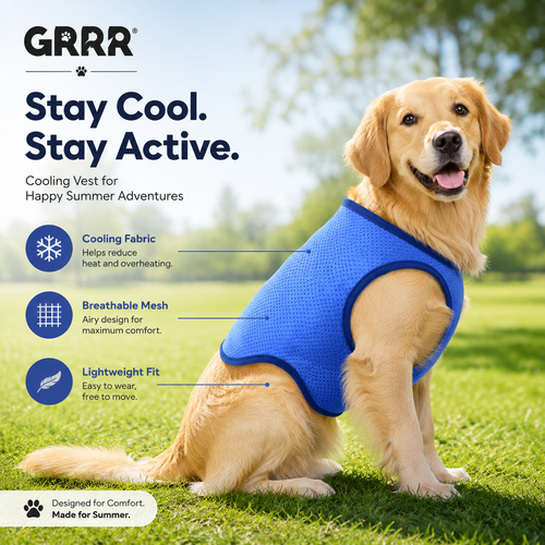 GRRR Blue Pet Cooling Vest