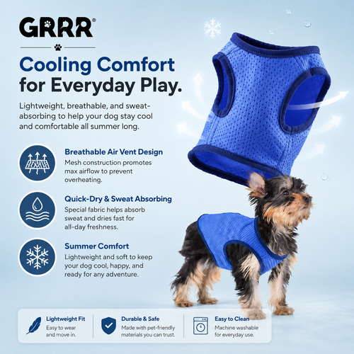 GRRR Blue Pet Cooling Vest